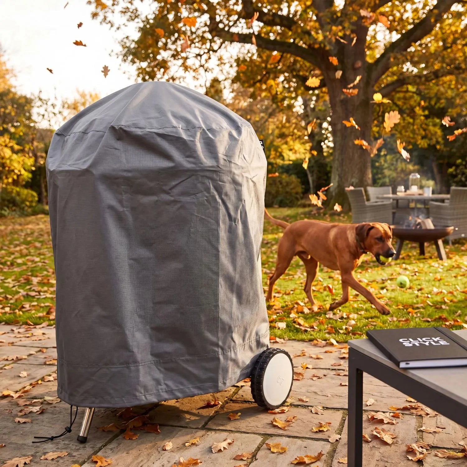 Platinum AeroCover Kettle Barbecue Cover 64x82cm Breathable Outdoor BBQ Cover with UV Protection for Round Charcoal and Kettle Barbecues | Click Style