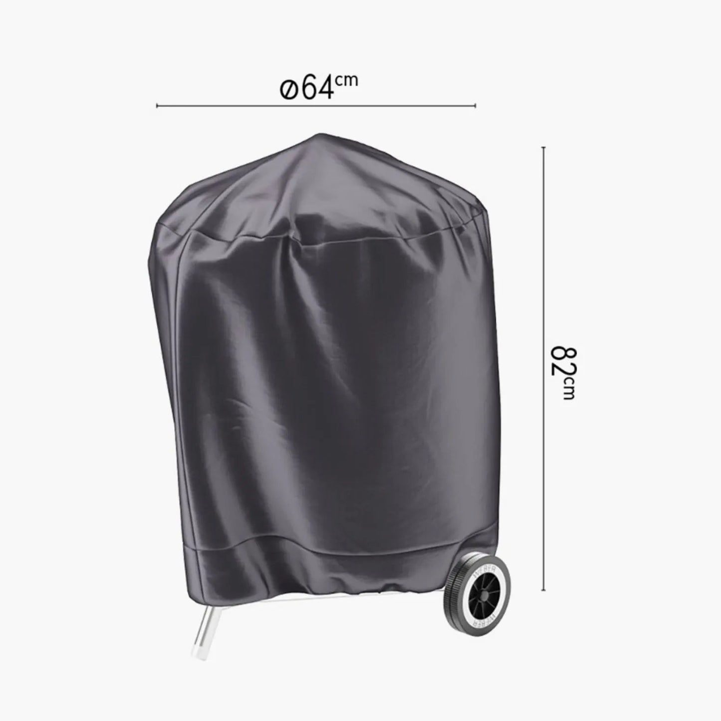 Platinum AeroCover Kettle Barbecue Cover 64x82cm Breathable Outdoor BBQ Cover with UV Protection for Round Charcoal and Kettle Barbecues | Click Style