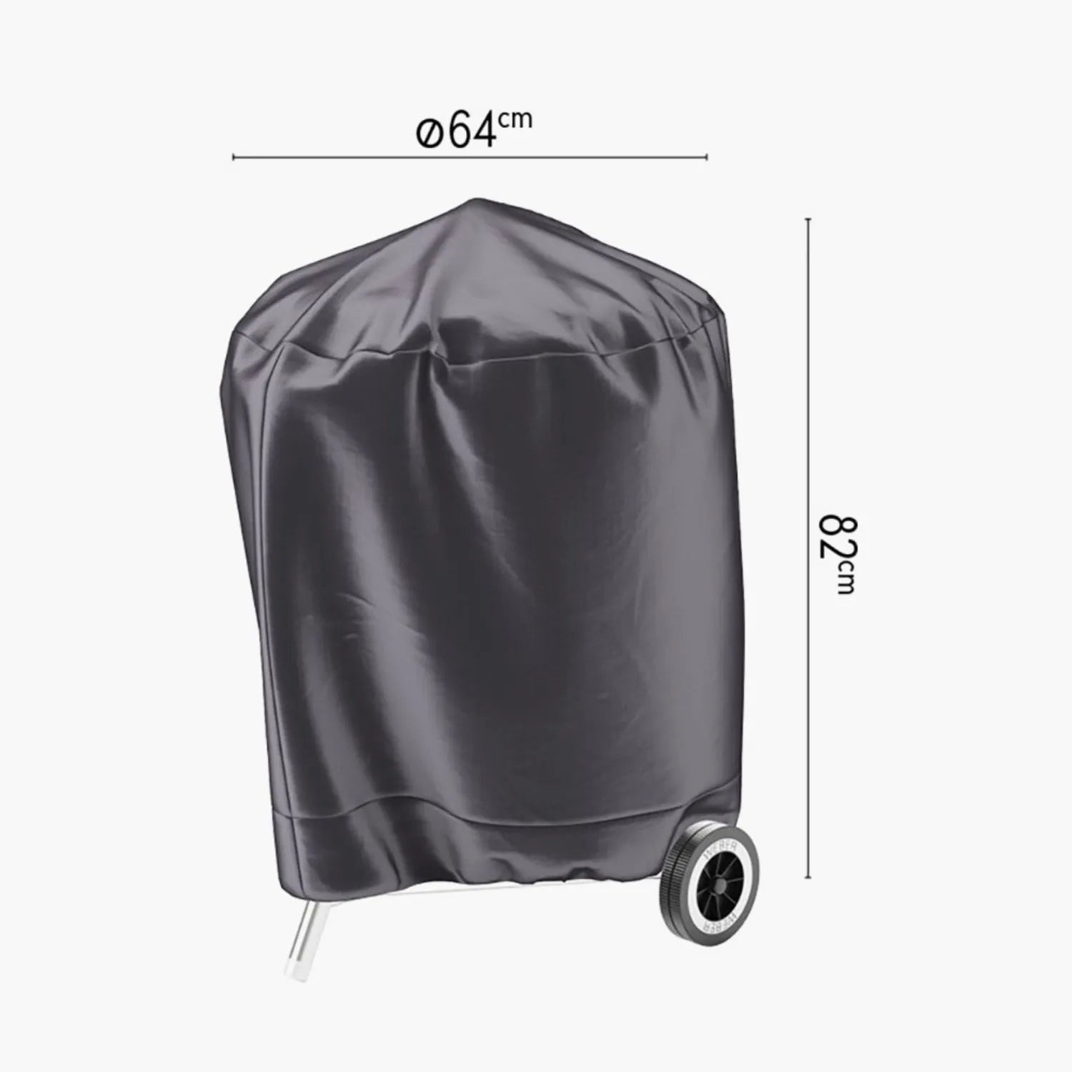 Platinum AeroCover Kettle Barbecue Cover 64x82cm Breathable Outdoor BBQ Cover with UV Protection for Round Charcoal and Kettle Barbecues | Click Style
