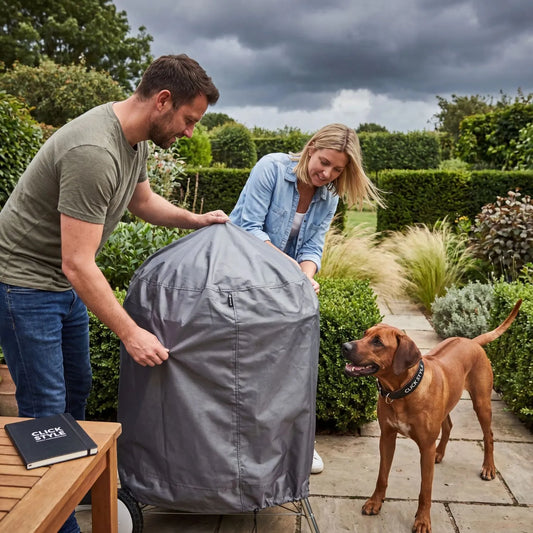 Platinum AeroCover Kettle Barbecue Cover 64x82cm Breathable Outdoor BBQ Cover with UV Protection for Round Charcoal and Kettle Barbecues | Click Style
