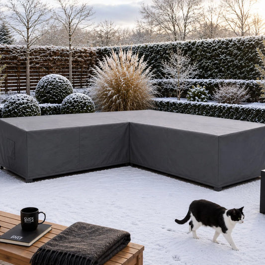 Platinum AeroCover Breathable Right Hand L-Shape Garden Furniture Cover for Outdoor Corner Sofa and Lounge Set 330x255x100x70cm | Click Style
