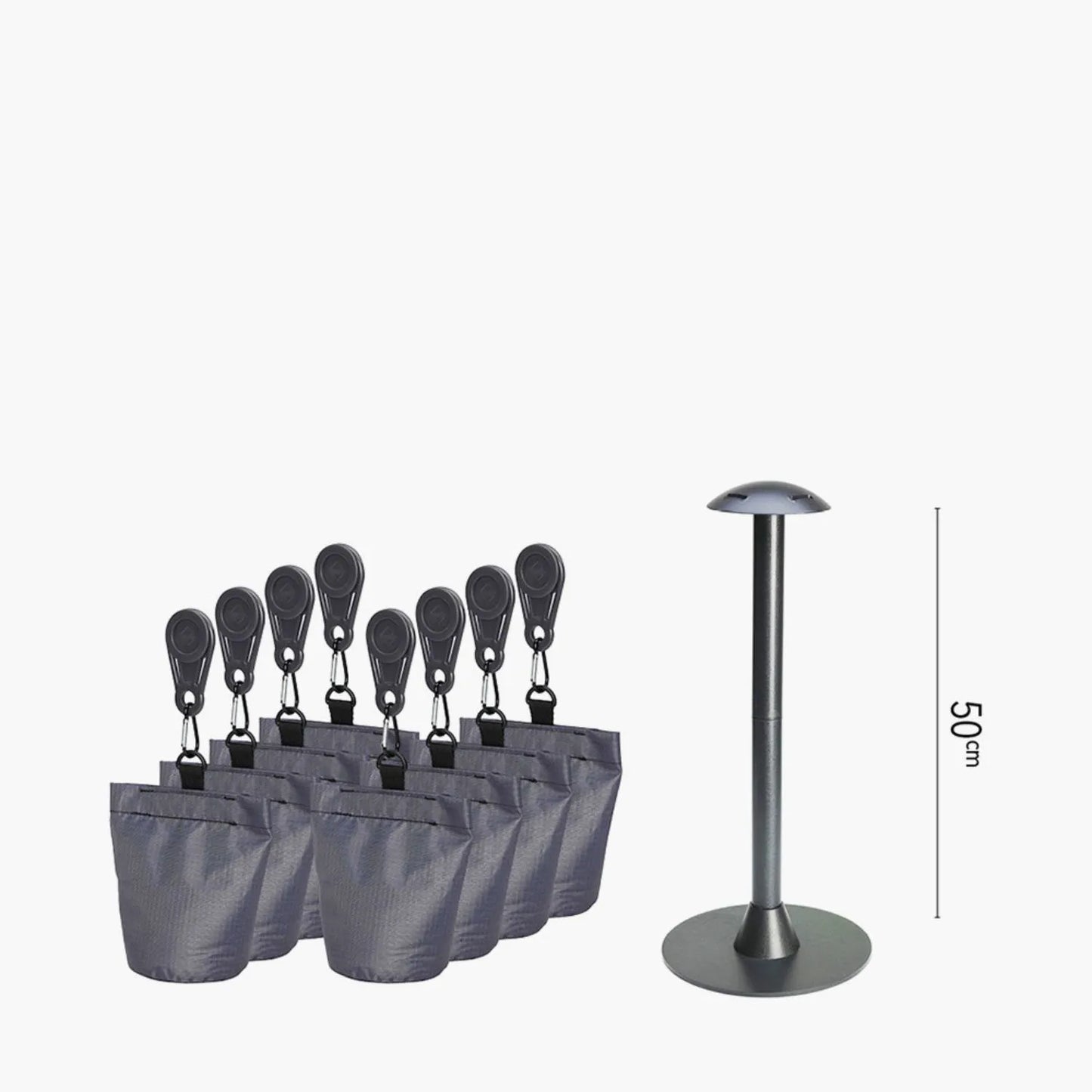 Platinum AeroCover Garden Furniture Cover Support Pole Set with 8 Fillable Sandbags for Rainwater Run-Off | Click Style