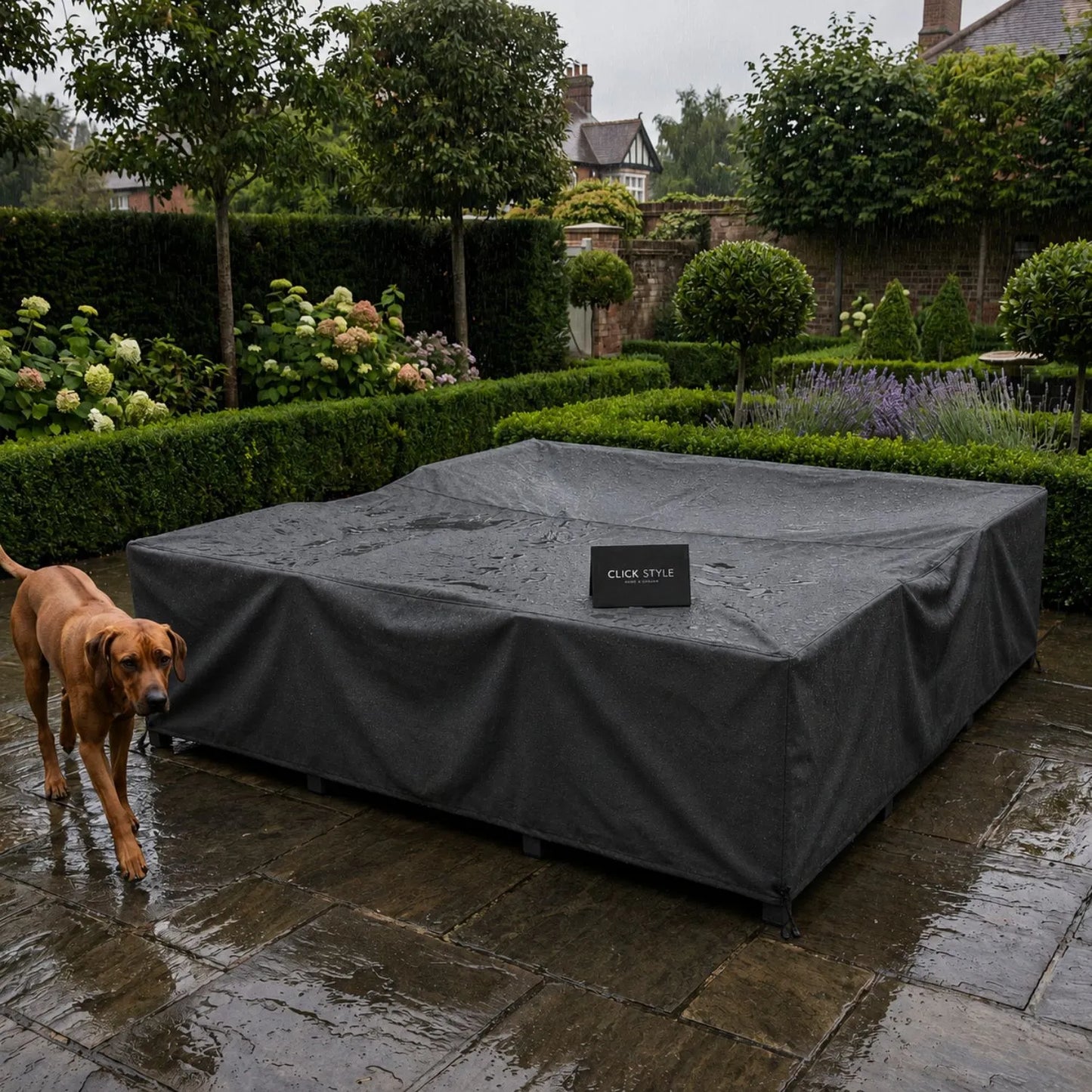 Platinum AeroCover Square Garden Furniture Lounge Set Cover With Breathable Water-Resistant Fabric And UV Protection 275x275x70cm | Click Style