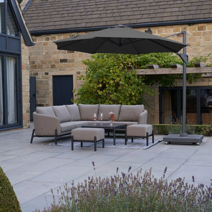 Platinum Voyager T1 3m Round Cantilever Parasol in Anthracite Grey - Click Style