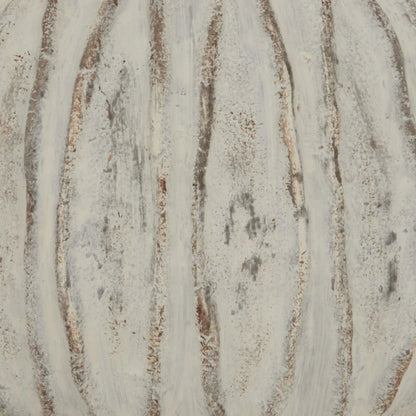 Rotund Neutral Grey & White-Washed Textured Ceramic Vase with Carved Vertical Detailing – Rounded Decorative Sculptural Vase with Textured Finish 20x30x30cm | Click Style