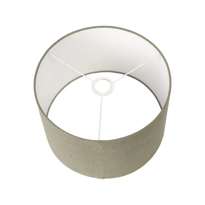 Rustic Blue & Green Glazed Artisan Ceramic Table Lamp with 30cm Pistachio Green Linen Drum Shade – Handmade Stoneware Dot Design Vase-Shaped Light 44x30x30cm | Click Style