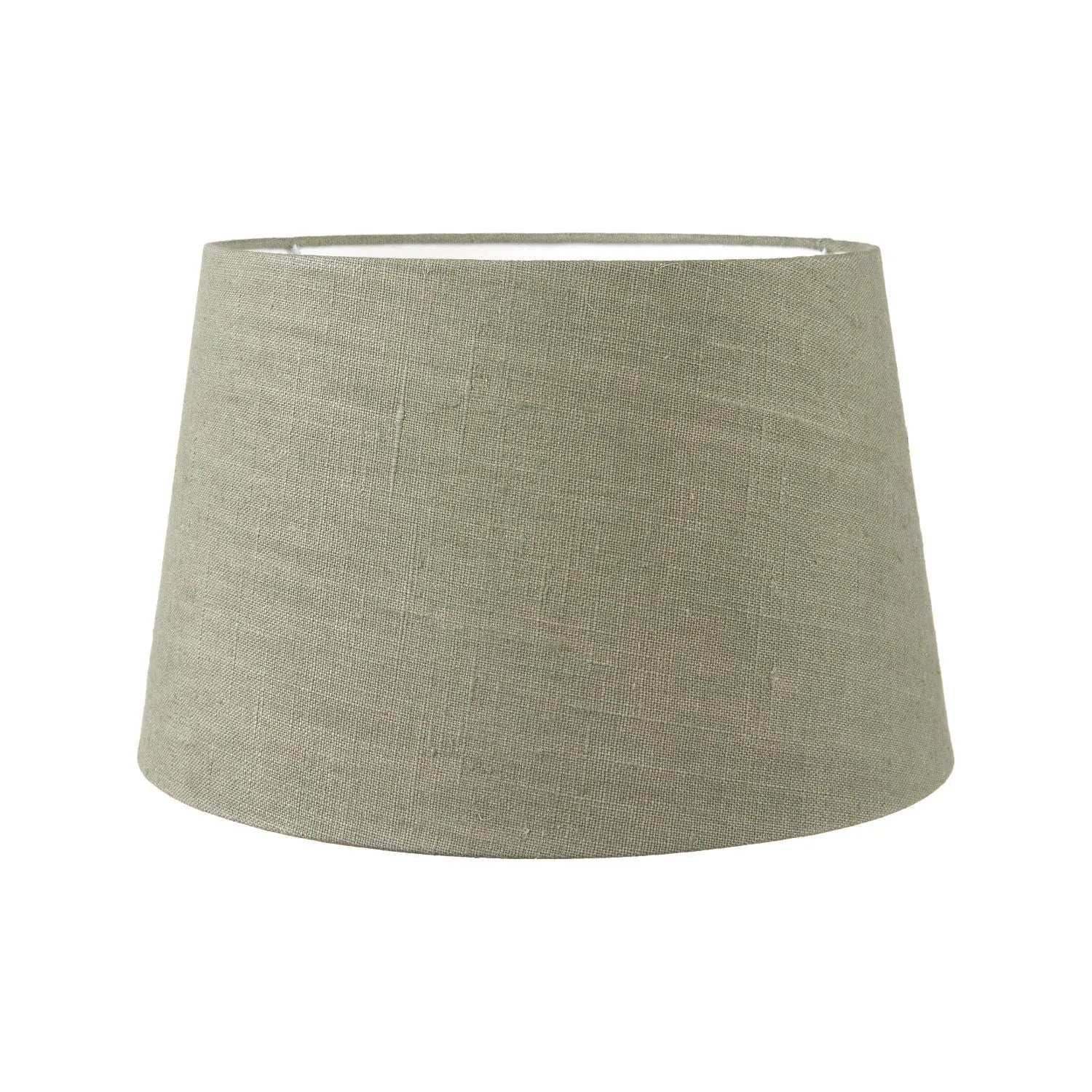 Rustic Blue & Green Glazed Artisan Ceramic Table Lamp with 30cm Pistachio Green Linen Tapered Shade – Handmade Stoneware Vase-Shaped Light 40x30x30cm | Click Style