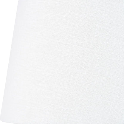 Rustic Blue & Green Glazed Artisan Ceramic Table Lamp with 30cm White Self-Lined Linen Tapered Shade – Handmade Stoneware Dot Design Vase-Shaped Light 42x30x30cm | Click Style