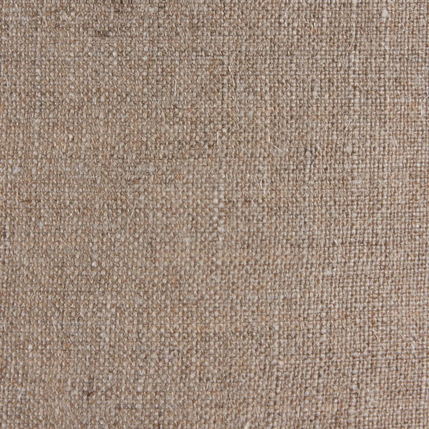 Rustic Brown Stoneware Cylindrical Table Lamp with 35cm Natural Linen Drum Shade – Textured Concrete-Effect Ceramic Base 64x35x35cm | Click Style