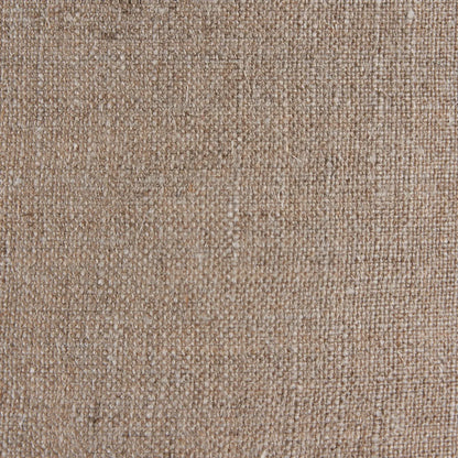 Rustic Brown Stoneware Cylindrical Table Lamp with 35cm Natural Linen Drum Shade – Textured Concrete-Effect Ceramic Base 64x35x35cm | Click Style