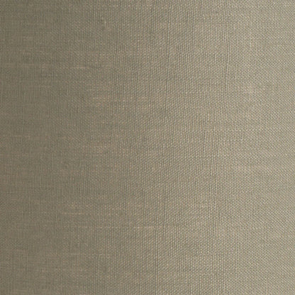 Rustic Brown Stoneware Cylindrical Table Lamp with 35cm Pistachio Green Linen Drum Shade – Textured Concrete-Effect Ceramic Light Base 64x35x35cm | Click Style