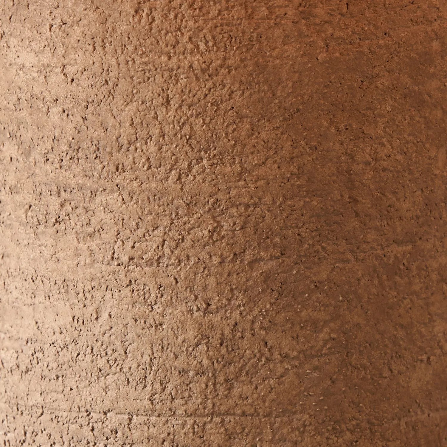 Rustic Brown Stoneware Cylindrical Table Lamp with 35cm Pistachio Green Linen Drum Shade – Textured Concrete-Effect Ceramic Light Base 64x35x35cm | Click Style