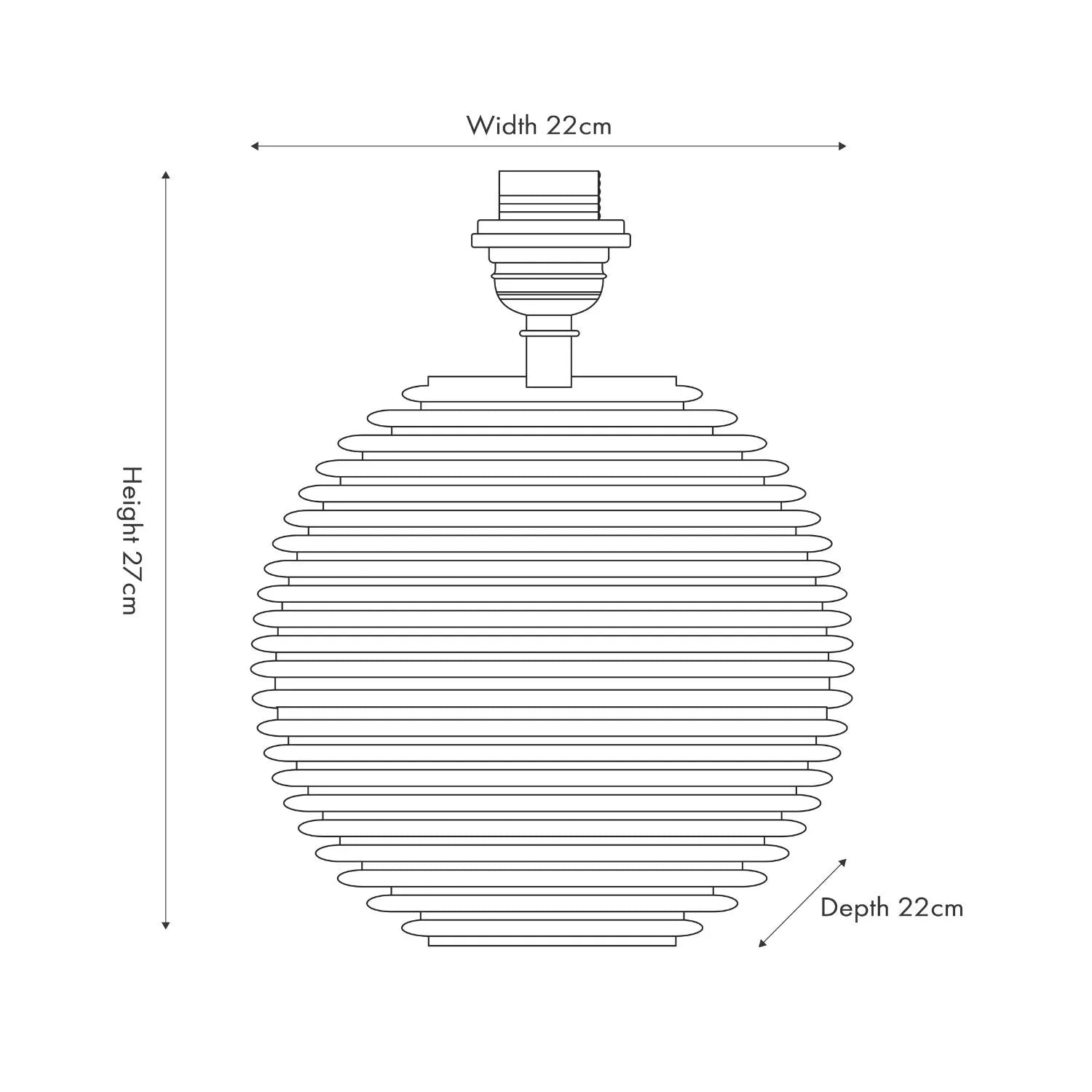 Rustic Brown-Washed Mango Wood Table Lamp Base with Hand-Turned Sculpted Tiers – Rounded Wooden Light Base Dimensions 27x22x22cm - Click Style