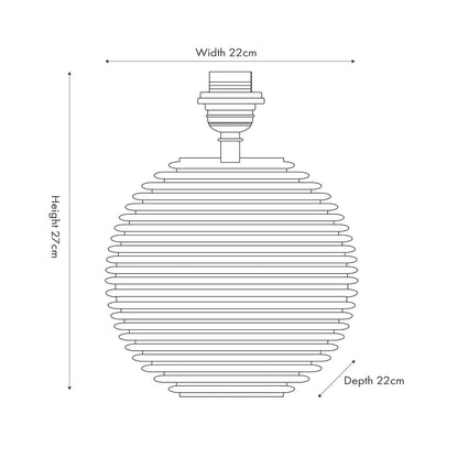 Rustic Brown-Washed Mango Wood Table Lamp Base with Hand-Turned Sculpted Tiers – Rounded Wooden Light Base Dimensions 27x22x22cm - Click Style