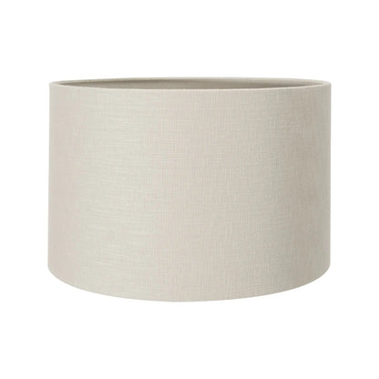 Rustic Grey-Washed Mango Wood Table Lamp with Grey Linen Drum Shade – Hand-Carved Dome Lamp Base 48x35x35cm - Click Style