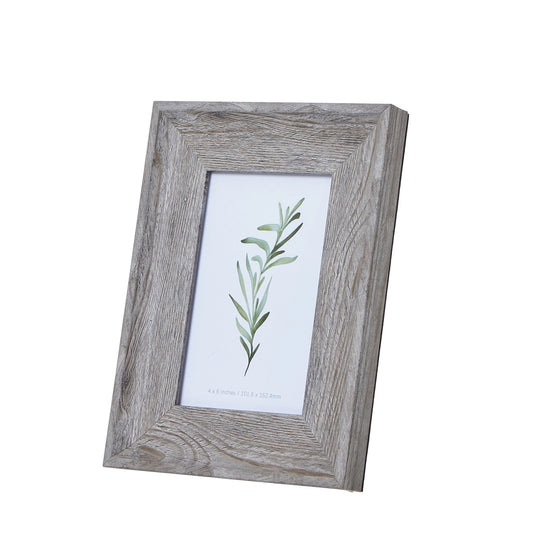 Rustic Grey Wooden Photo Frame 4x6 Inch – Decorative Picture Frame for Home Decor - Click Style