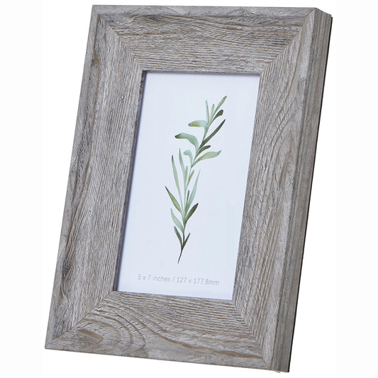 Rustic Grey Wooden Photo Frame 5x7 Inch – Decorative Picture Frame for Home Decor - Click Style