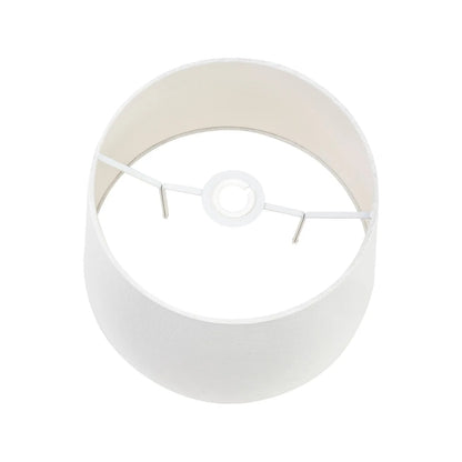 Rustic Neutral Grey & Beige-Washed Greige Stoneware Table Lamp with Vertical Grooved Detailing & 35cm White Self-Lined Linen Tapered Shade – Handcrafted Ceramic Light 56x35x35cm | Click Style