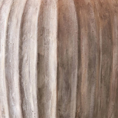 Rustic Neutral Grey and Beige-Washed Greige Stoneware Table Lamp Base with Vertical Grooved Detailing – Handcrafted Ceramic Light Base 39x20x20cm | Click Style