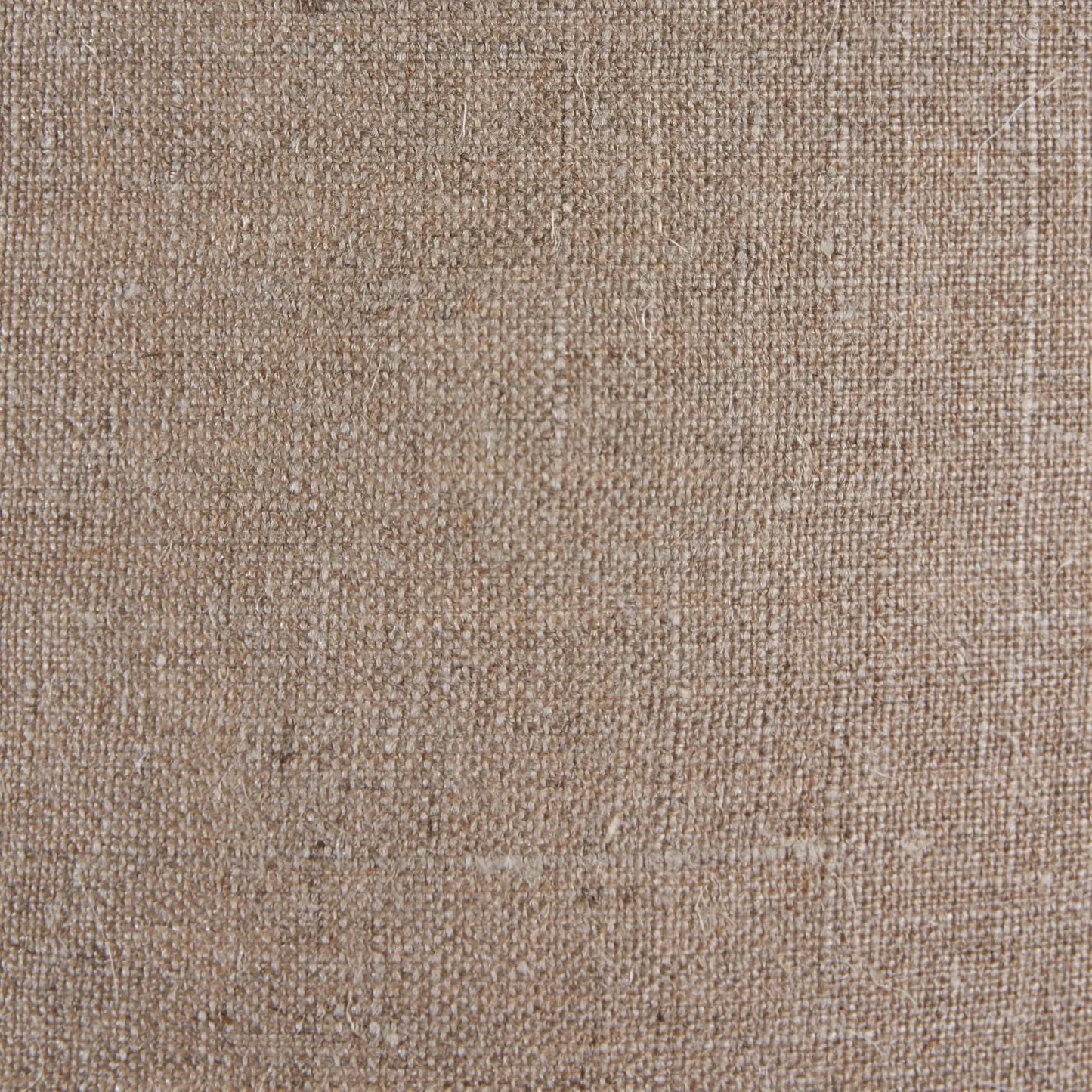 Rustic Rich Brown Glazed Artisan Ceramic Table Lamp with 35cm Natural Linen Drum Shade – Handmade Stoneware Dot Design Tapered Cylindrical Light 58x35x35cm | Click Style