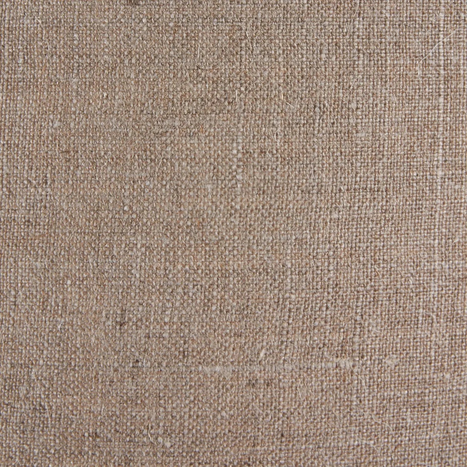 Rustic Rich Brown Glazed Artisan Ceramic Table Lamp with 35cm Natural Linen Drum Shade – Handmade Stoneware Dot Design Tapered Cylindrical Light 58x35x35cm | Click Style