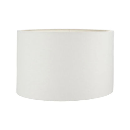 Rustic Rich Brown Glazed Artisan Ceramic Table Lamp with 35cm White Self-Lined Linen Drum Shade – Handmade Stoneware Dot Design Tapered Cylindrical Light 58x35x35cm | Click Style