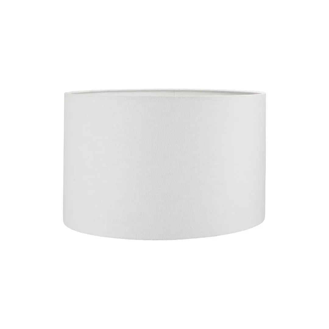 Rustic Rich Brown Glazed Artisan Ceramic Table Lamp with 35cm White Self-Lined Linen Drum Shade – Handmade Stoneware Dot Design Tapered Cylindrical Light 58x35x35cm | Click Style