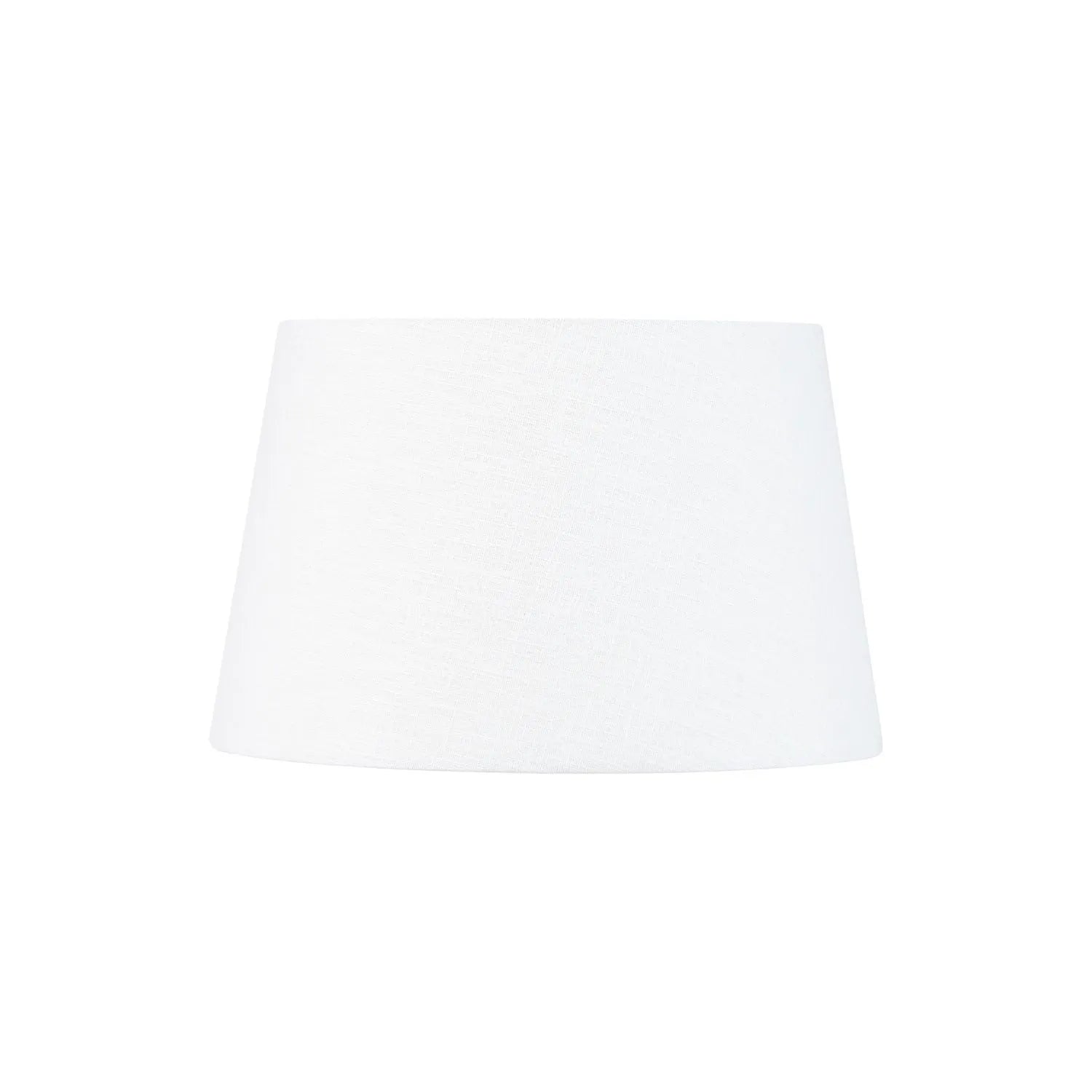 Rustic Rich Brown Glazed Artisan Ceramic Table Lamp with 35cm White Self-Lined Linen Tapered Shade – Handmade Stoneware Dot Design Tapered Cylindrical Light 56x35x35cm | Click Style