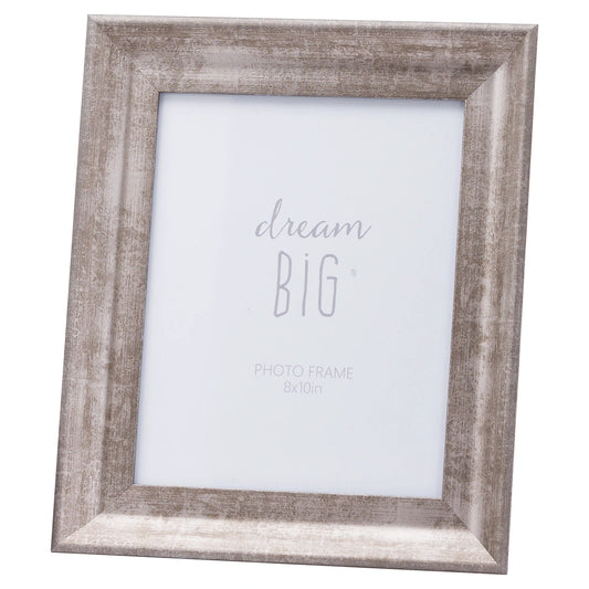 Rustic Silver Wooden Photo Frame 8x10 Inch – Neutral Picture Frame for Home Decor - Click Style