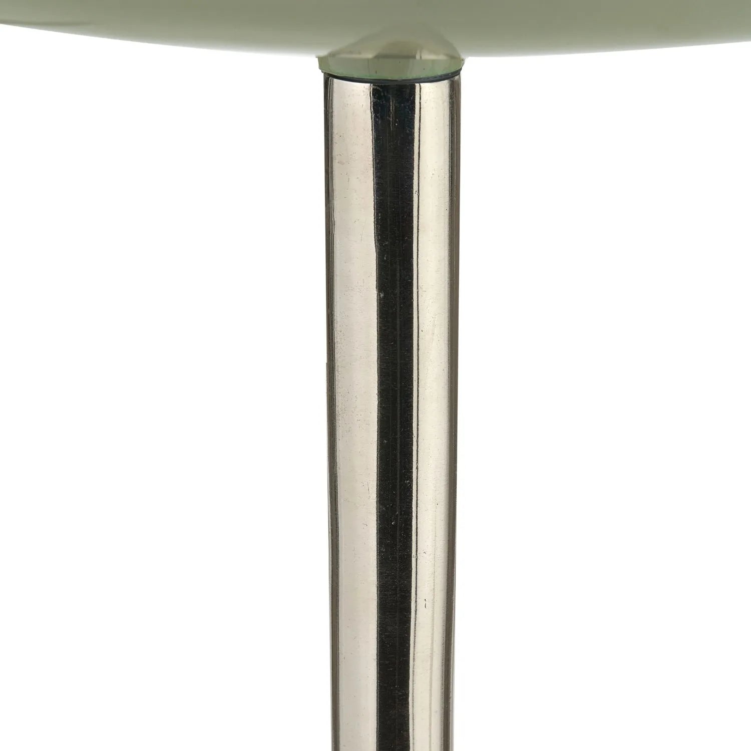 Sage Green Round Tripod Enamel Side Table with Silver Metal Legs – Modern Accent Table 58x44x44cm - Click Style