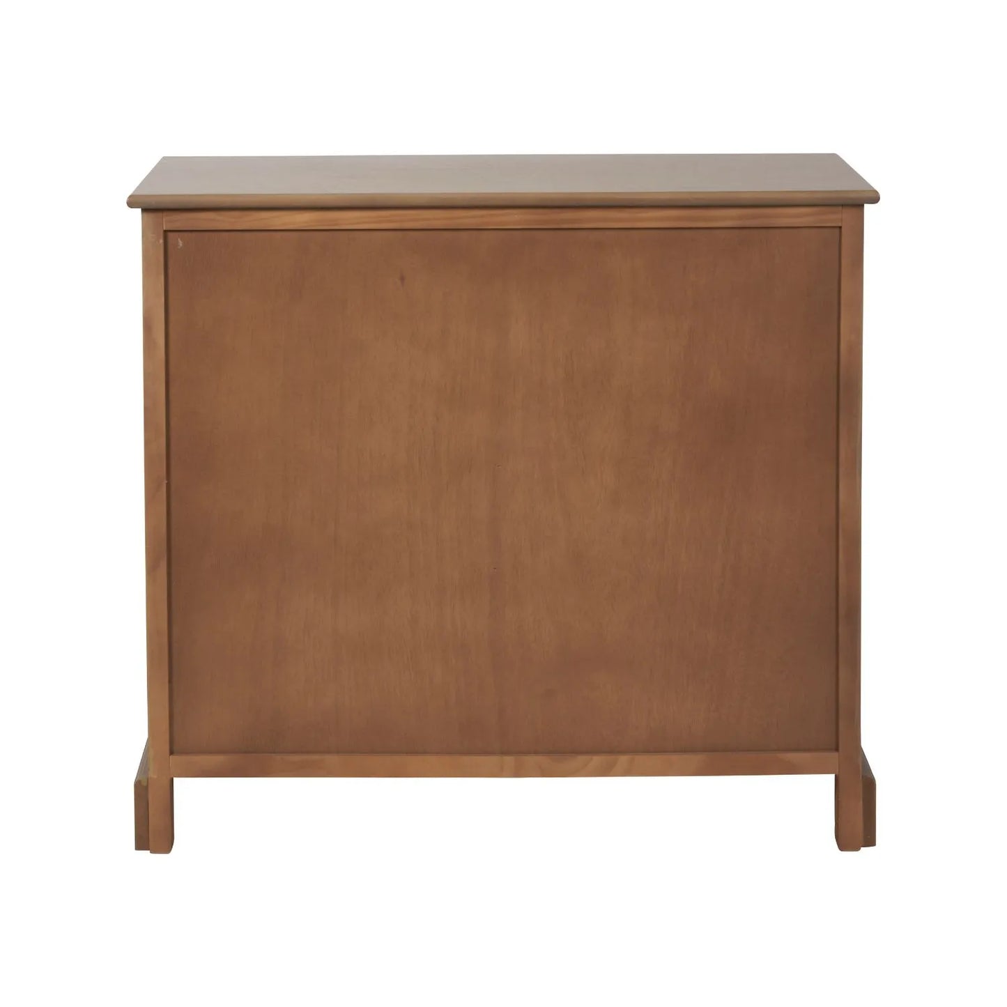 Sage Green & Neutral Pine Wood 4 Drawer Chest with Black Ring Handles – Back View | Click Style