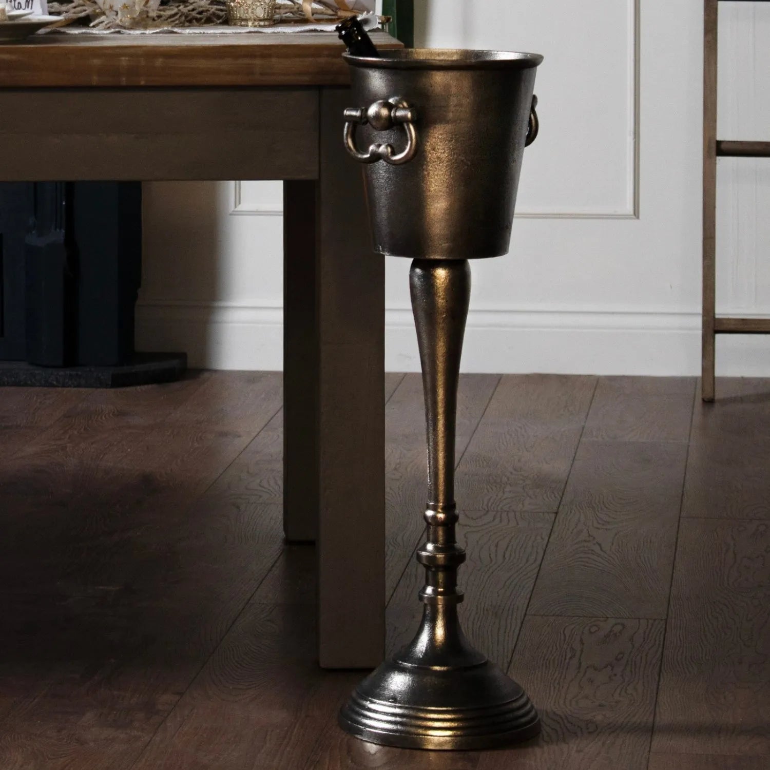 Silver Floor-Standing Champagne Bucket - Click Style