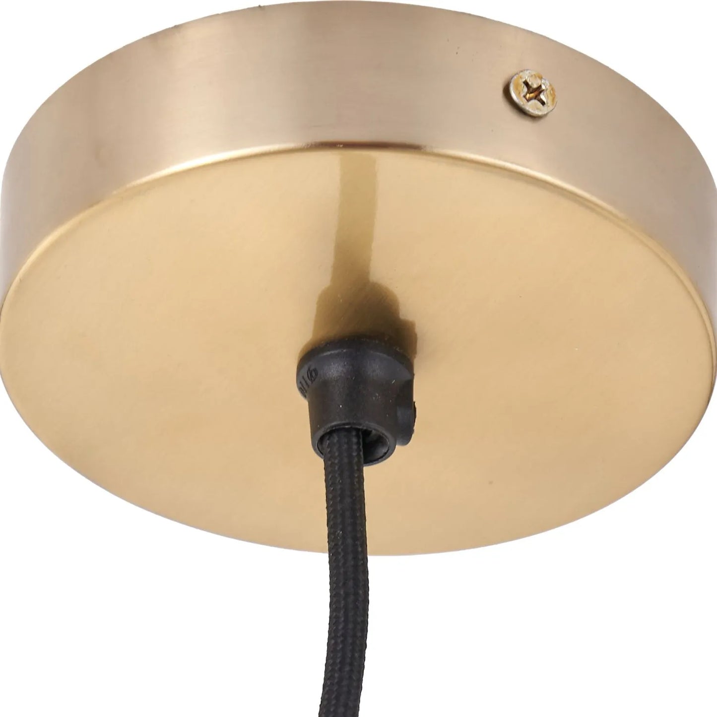 Smoked Grey Hand-Cut Glass Adjustable Pendant Ceiling Light with Antique Brass Fitting – Textured Circular Pattern Design 178x20x20cm | Click Style