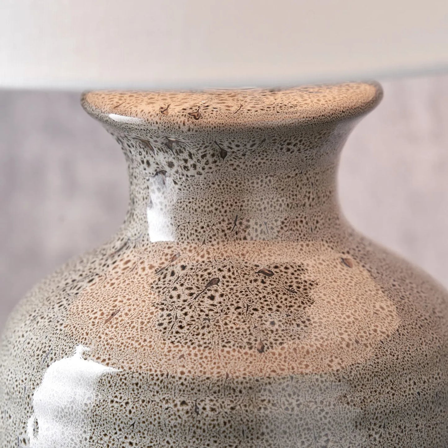 Smokey Green Ribbed Ceramic Table Lamp with White Tapered Cotton Shade & Reactive Glaze Finish – Sculptural Bottle-Shaped Table Light 49x30x30cm | Click Style