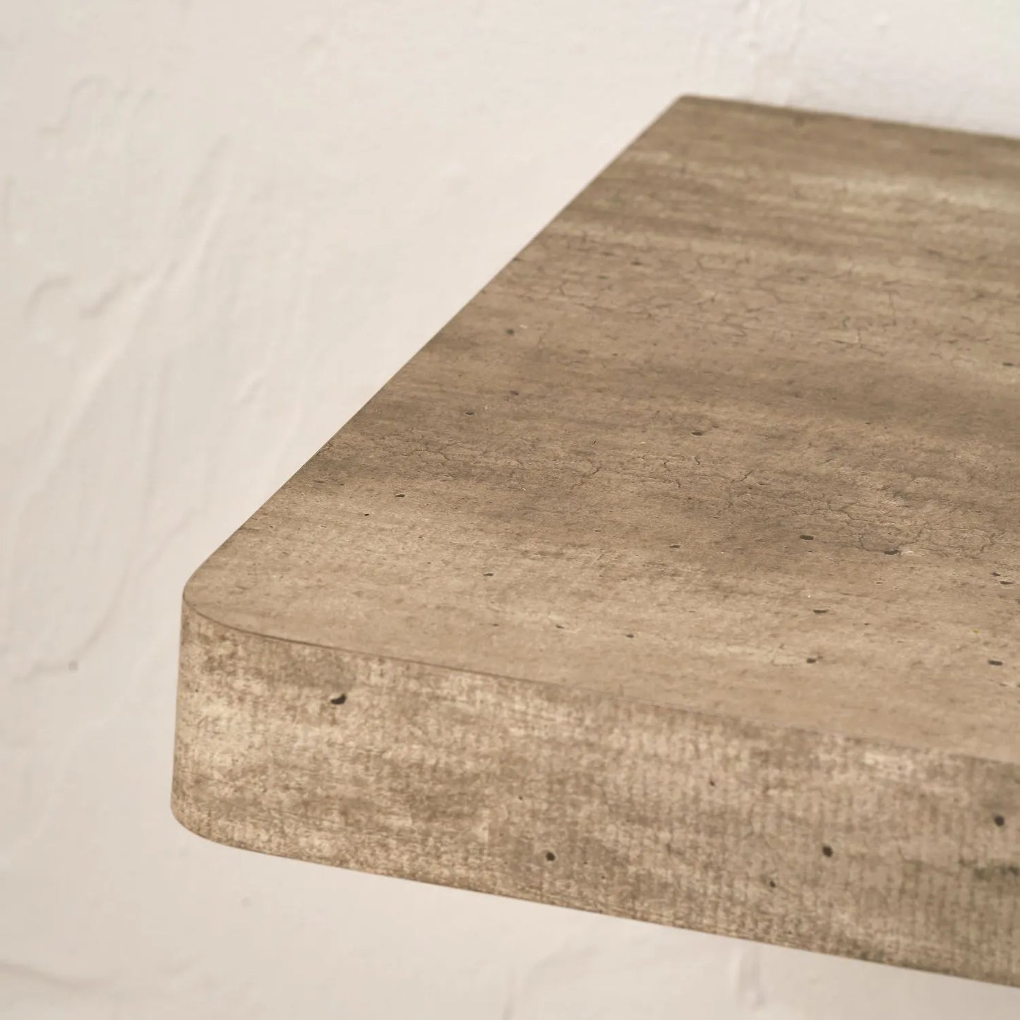 Stone Concrete Effect Console Table with Grooved Pedestal Base – Modern Hallway & Living Room Console Table in Stone Concrete Effect Finish with Sculptural Grooved Pedestal 76x120x40cm | Click Style
