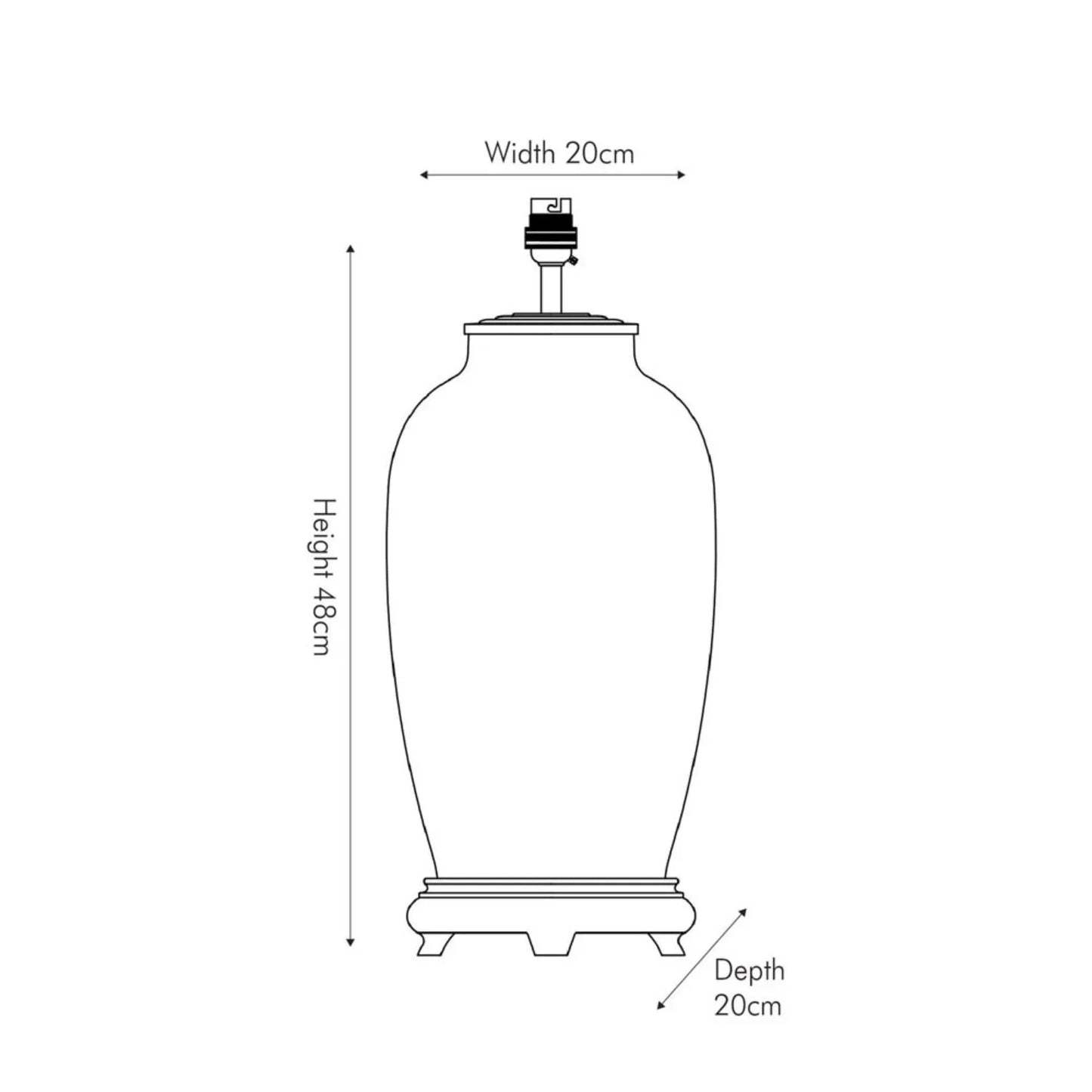 Jenny Worrall African Safari Glass Table Lamp Base with Elephants Giraffes Leopards & Palm Trees | Cream Champagne & Gold Urn-Shaped Lighting Dimensions 48x20x20cm | Click Style