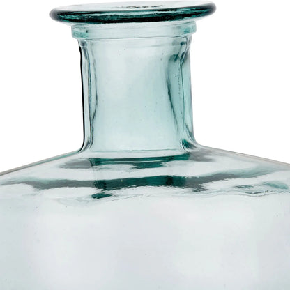 Tall Clear Recycled Glass Bottle Vase with Narrow Neck – Large Decorative Floor Standing Vase 75x25x25cm – Detailed View of Narrow Neck & Thick Rolled Glass Rim | Click Style