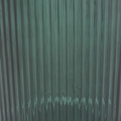 Tall Deep Sea Green Recycled Glass Ribbed Vase with Rolled Rim – Large Floor Standing Vase 72x26x26cm – Close-Up Showing Vertical Ribbed Glass Texture & Natural Variations | Click Style