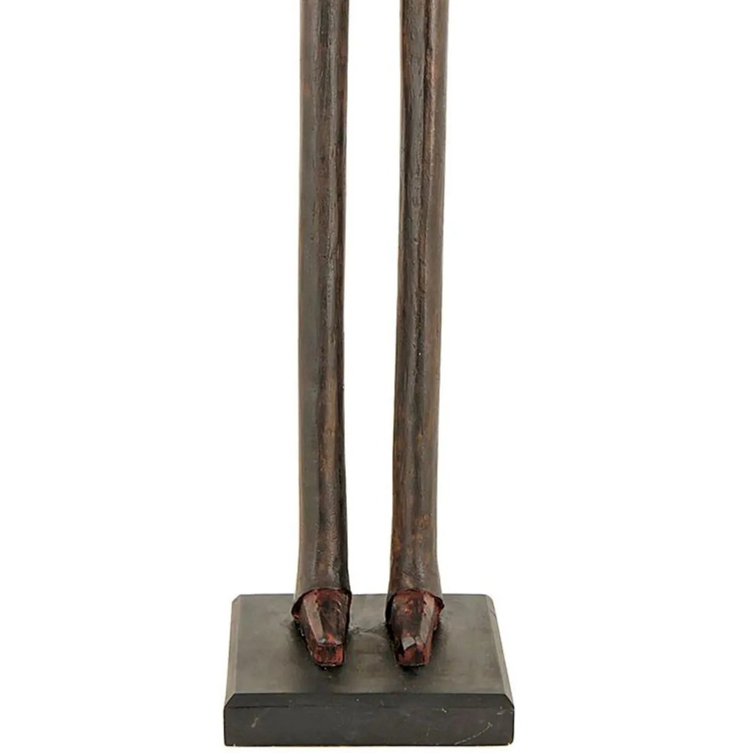 Tall Floor-Standing Jazz Saxophonist Ornament with Brown Trousers, Hat, Black Tie, Yellow Shirt & Red Braces – Musician Sculpture 60x10x10cm - Click Style