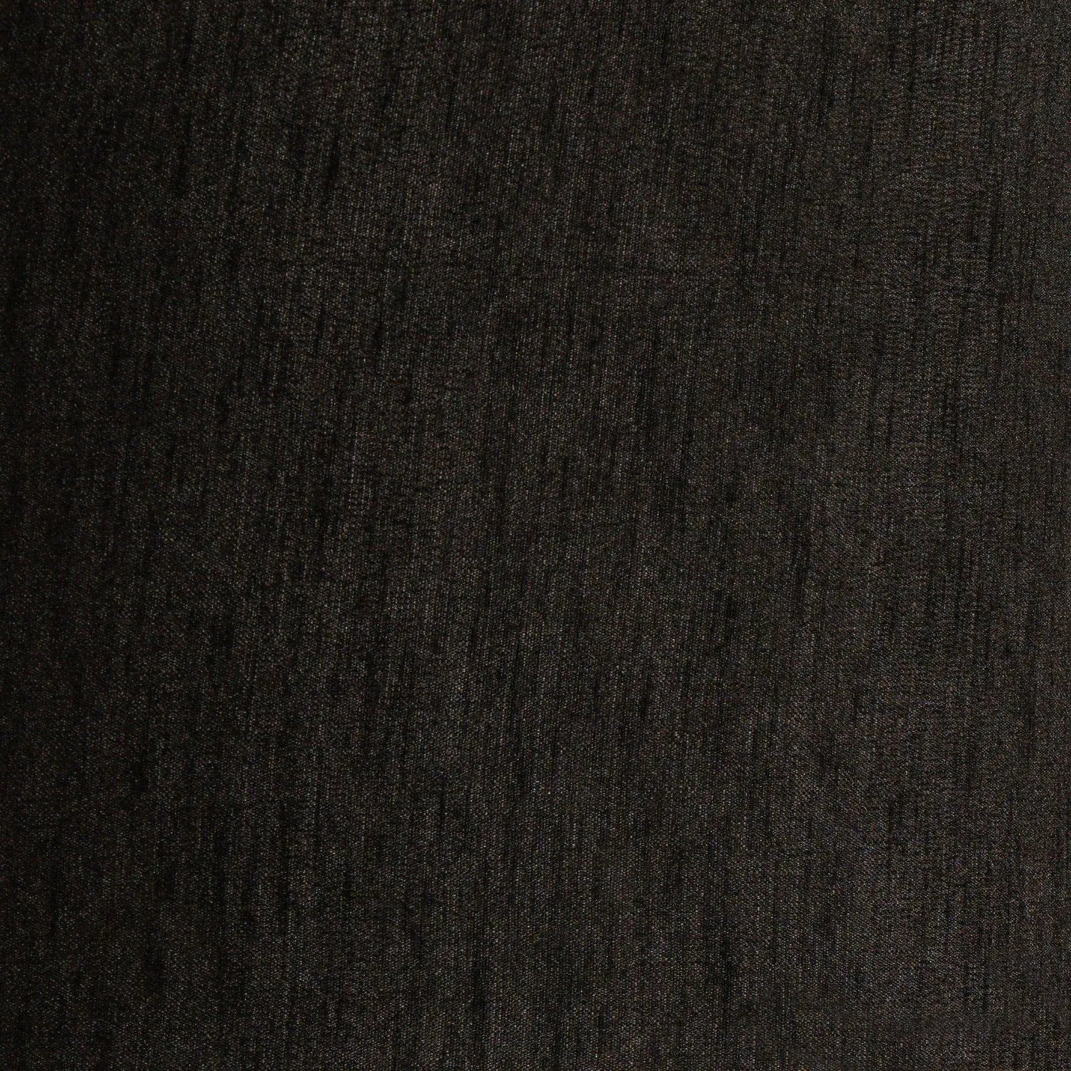 Tall Rotund Smoked Grey Hand-Cut Glass Table Lamp with 35cm Black Slubbed Silk Gold-Lined Drum Shade & Antique Brass Fitting – Textured Circular Pattern Design 56x35x35cm | Click Style