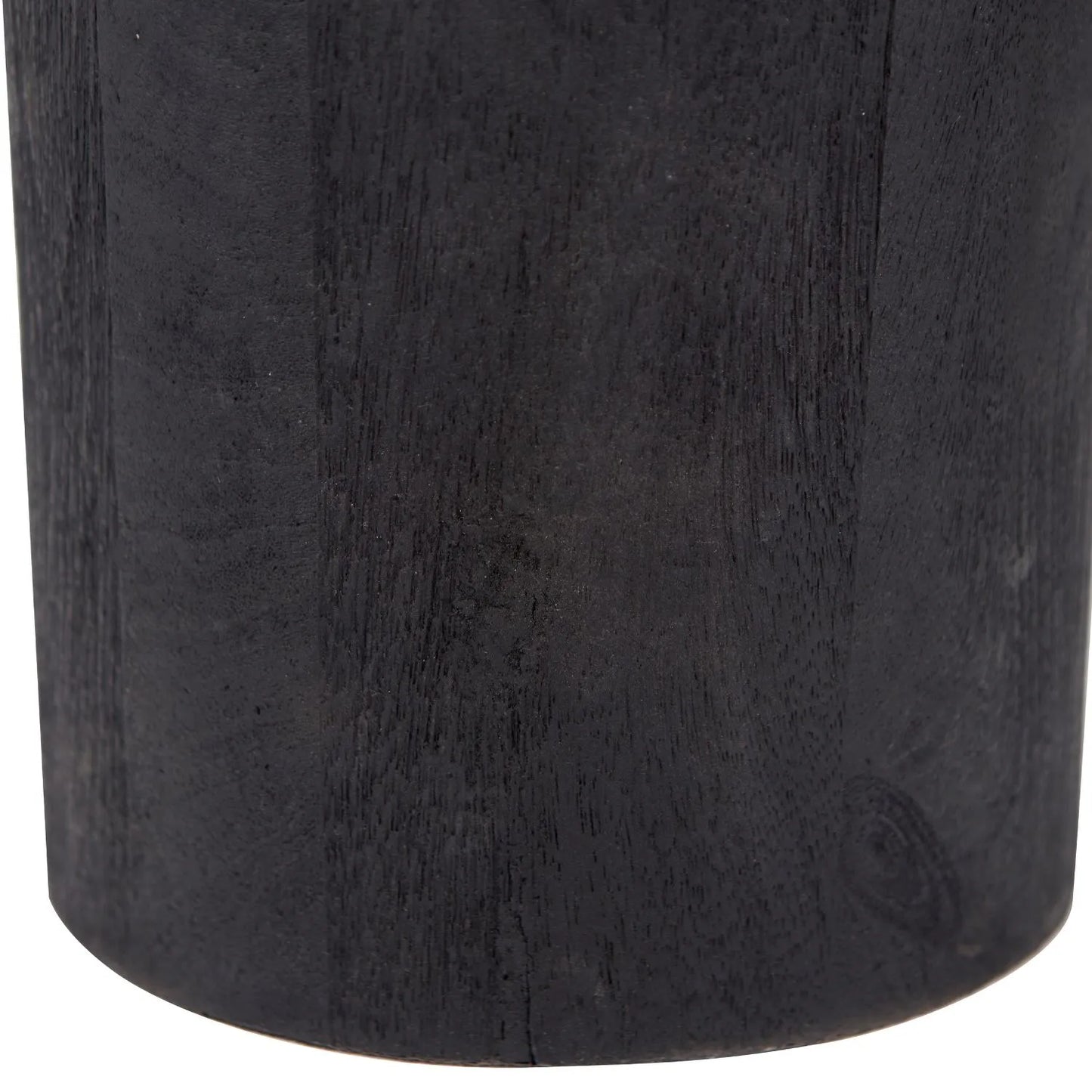 Tall Rustic Black Mango Wood Floor Lamp Base with Sculptural Long Tapered Neck – Hand-Carved Statement Wooden Light 134x22x22cm - Click Style