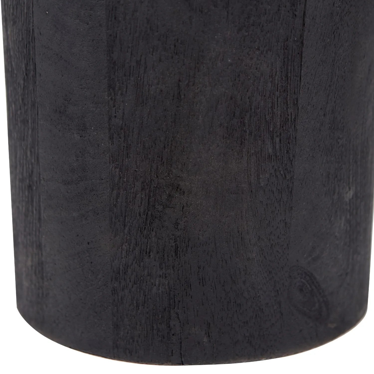 Tall Rustic Black Mango Wood Floor Lamp Base with Sculptural Long Tapered Neck – Hand-Carved Statement Wooden Light 134x22x22cm - Click Style