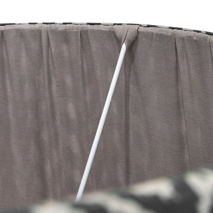 Tall Rustic Black Mango Wood Floor Lamp with Black Chevron Tapered Pleated Shade – Hand-Carved Sculptural Wooden Light 156x45x45cm - Click Style