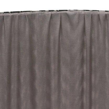 Tall Rustic Black Mango Wood Table Lamp with Black Chevron Tapered Pleated Shade – Hand-Carved Long Neck Wooden Light 81x40x40cm - Click Style