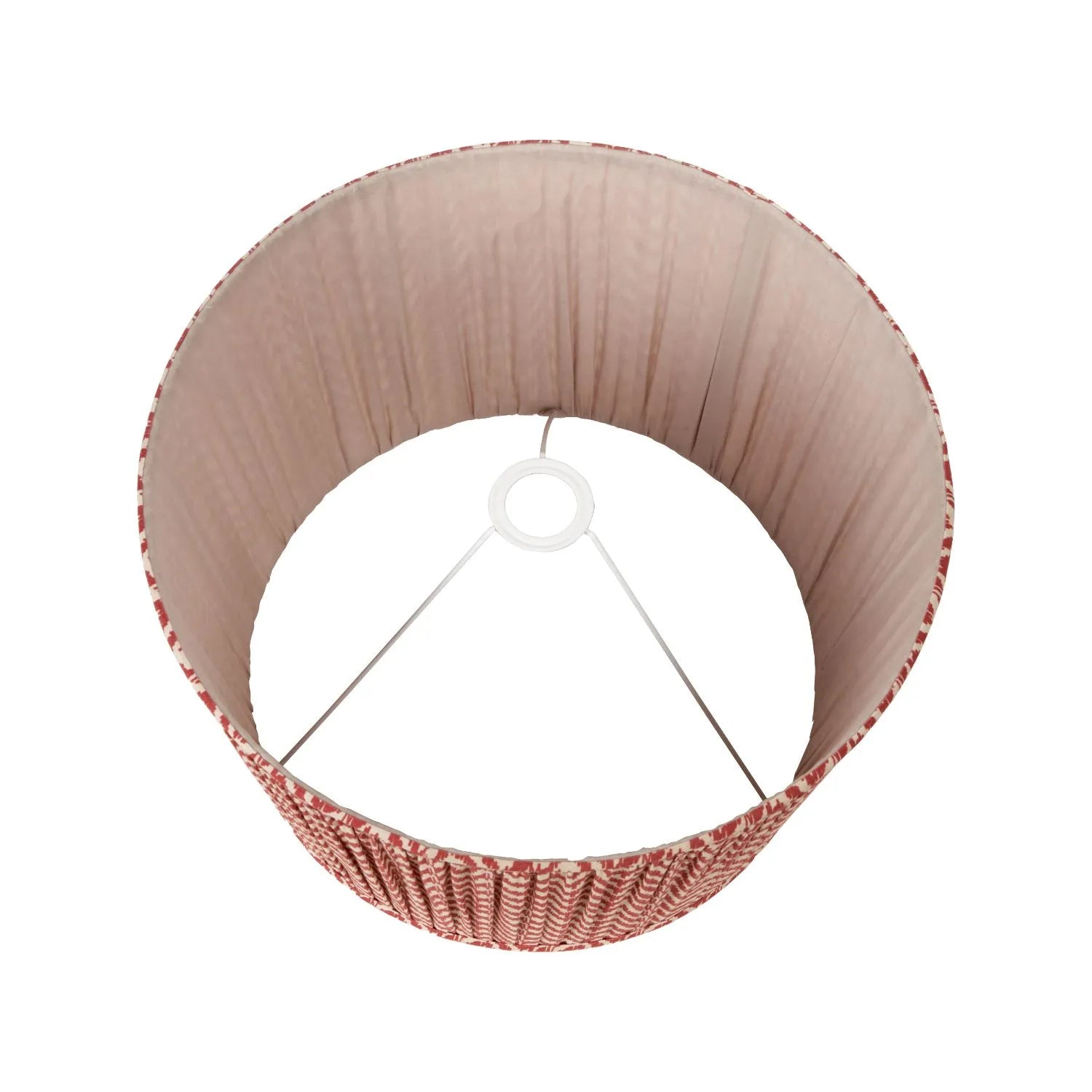 Tall Rustic Black Mango Wood Table Lamp with Red Chevron Tapered Pleated Shade – Hand-Carved Long Neck Wooden Light 81x40x40cm - Click Style