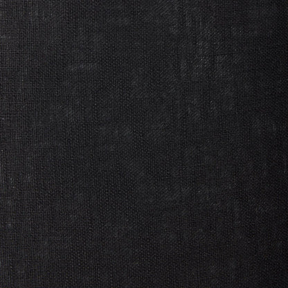 Tall Rustic Natural Mango Wood Table Lamp with Black Linen Drum Shade – Hand-Carved Embossed Scallop Design Wooden Light 67x35x35cm - Click Style