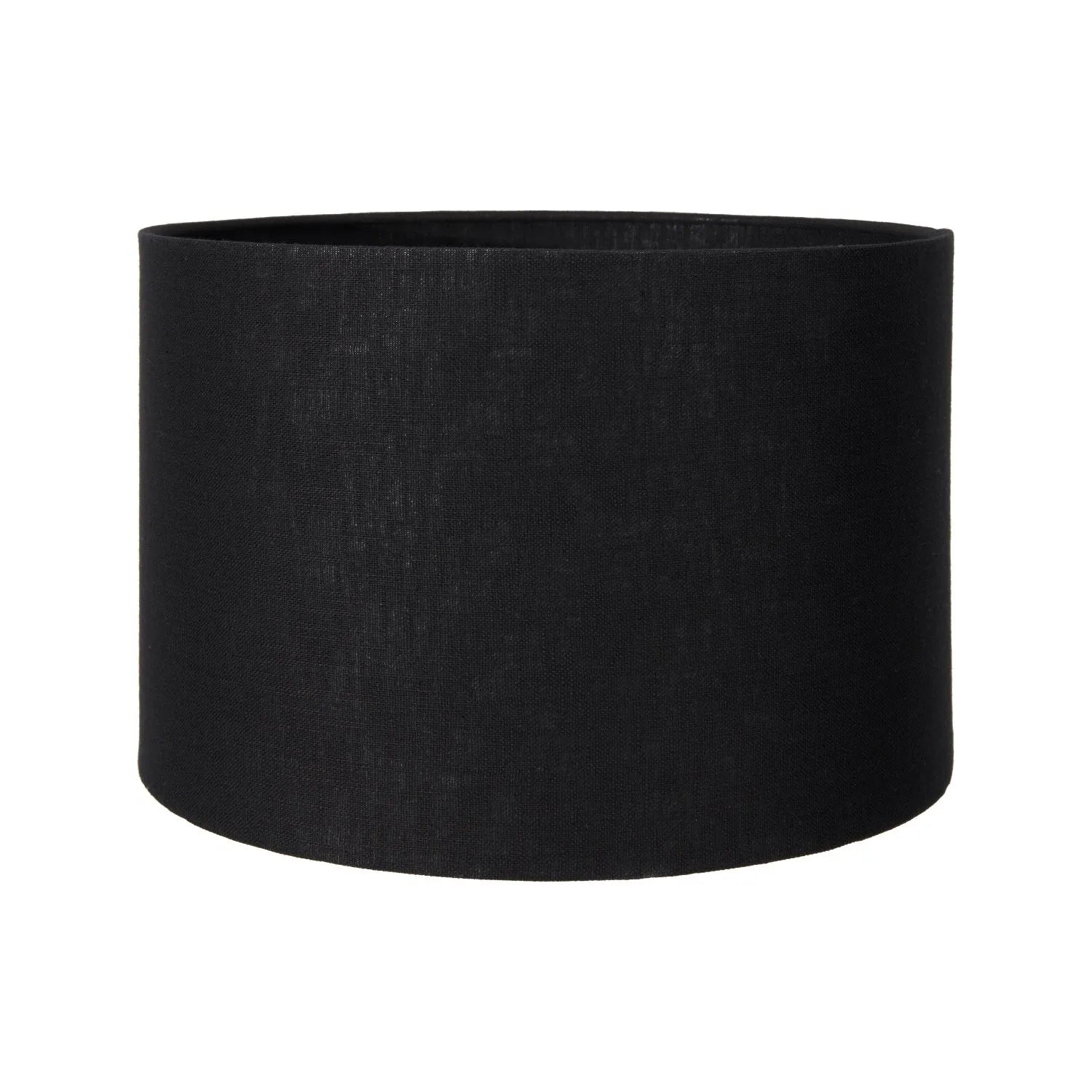 Tall Rustic Natural Mango Wood Table Lamp with Black Linen Drum Shade – Hand-Carved Embossed Scallop Design Wooden Light 67x35x35cm - Click Style