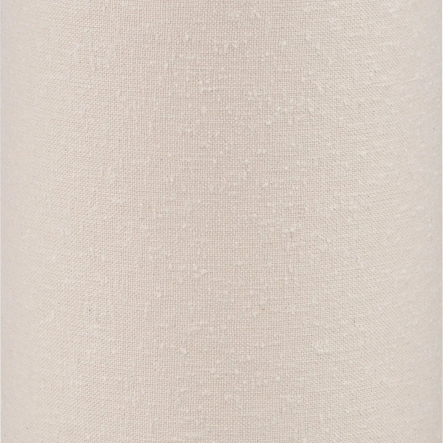 Tall White Slubby Handloom Fabric Floor Lamp with Tapered Column Base & Textured High Drum Shade 129x30x30cm | Click Style