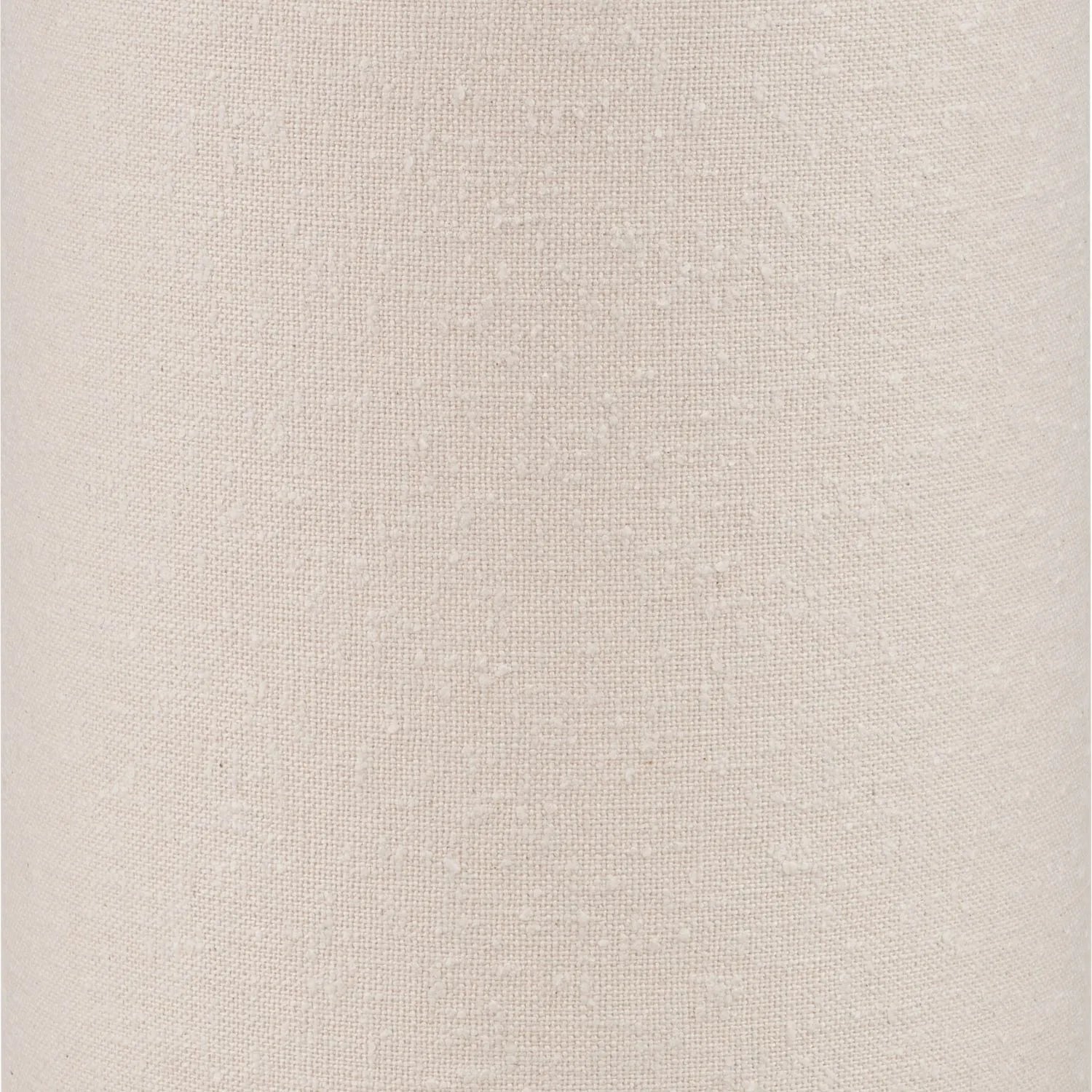 Tall White Slubby Handloom Fabric Floor Lamp with Tapered Column Base & Textured High Drum Shade 129x30x30cm | Click Style