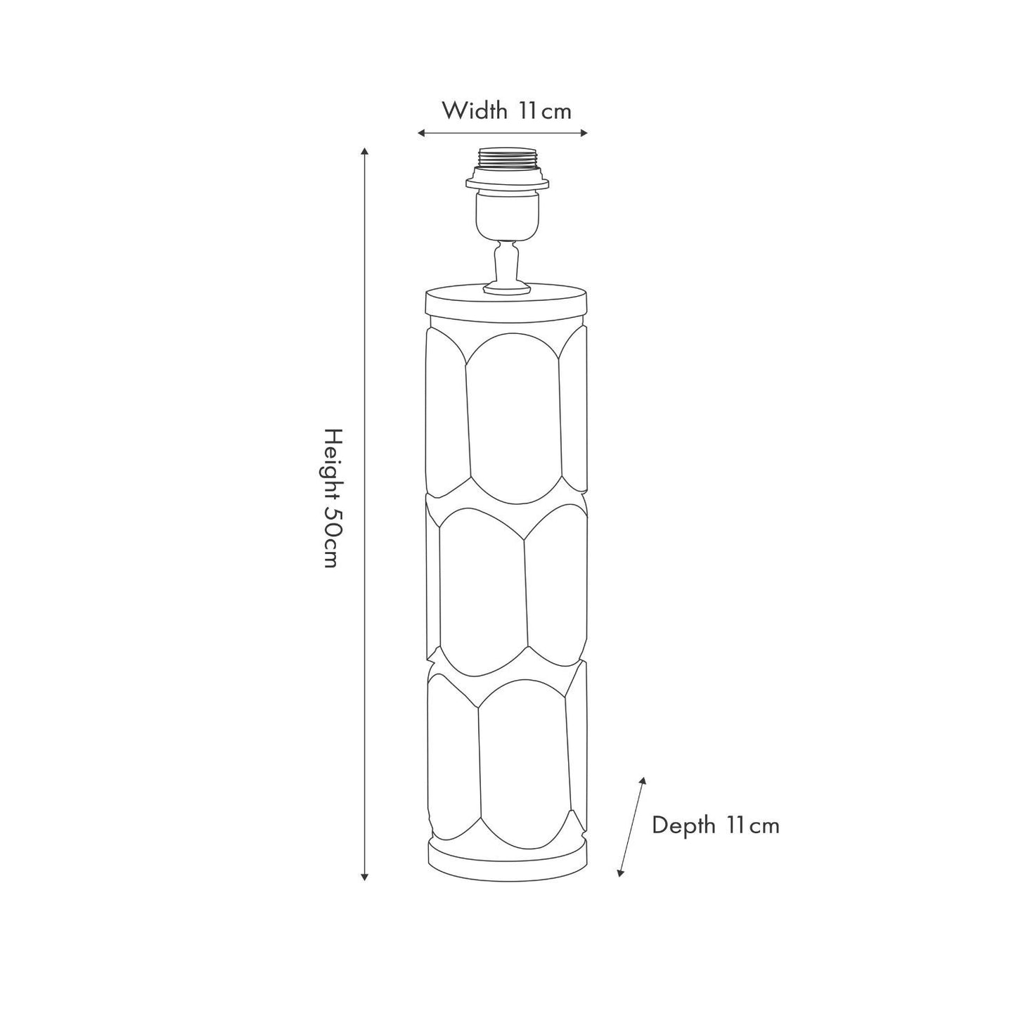 Tall Rustic Natural Mango Wood Table Lamp with White Linen Drum Shade – Hand-Carved Embossed Scallop Design Wooden Light Dimensions 67x35x35cm - Click Style